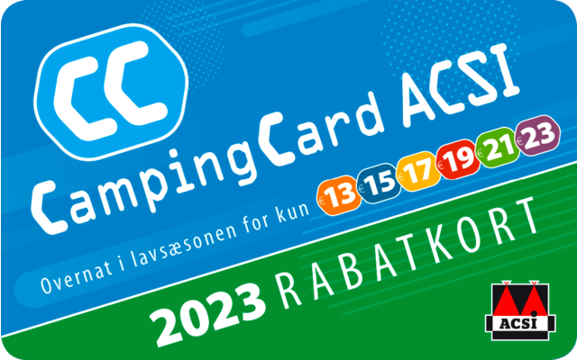 ACSI CampingCard 2023 Guía de camping con tarjeta de descuento Edición danesa