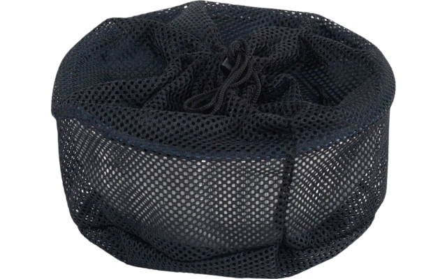 Runder schwarzer Netzbeutel mit Kordelzug
