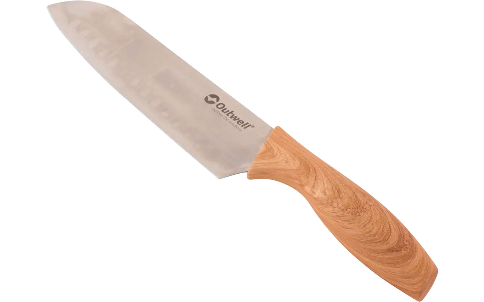 Koksmes met licht houten handvat en breed lemmet