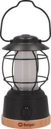 Berger Hopuni Pro LED Campinglaterne mit Dimmfunktion matt schwarz