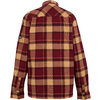 Rotes und beige kariertes Hemd von hinten