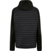 Schwarze Jacke mit Stehkragen und gestepptem Vorderteil