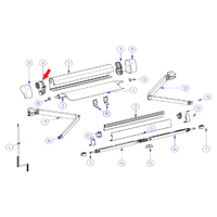 Thule Endplatte links inkl. Kurbelwerk passend zu Thule Omnistor 5102