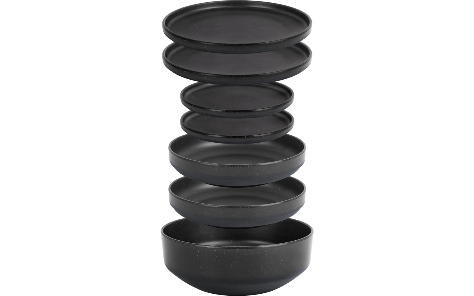 Produktbild Brunner 6 in 1 Odette Double Black Melamin Geschirrset 7-teilig 1