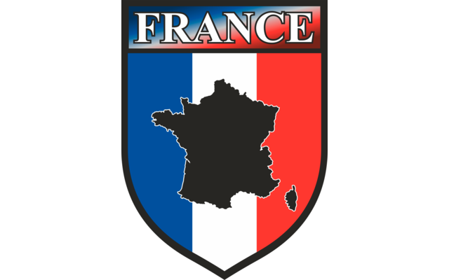 Contactor country emblem France sticker for vehicles 87 x 64 x 0.1 mm