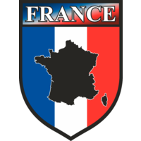 Sch&uuml;tz L&auml;nderwappen Frankreich Aufkleber f&uuml;r Fahrzeuge 87 x 64 mm