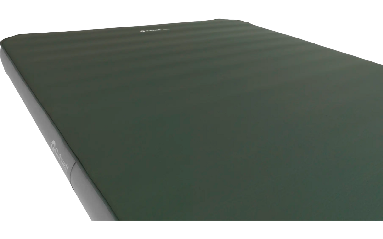 Groene mat met grijze rand op witte achtergrond