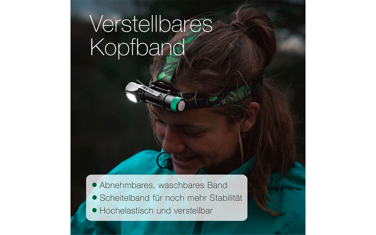 Produktbild GP Batteries CH35 Multifunktions-Stirnlampe 600 Lumen mit USB-Ladefunktion 1