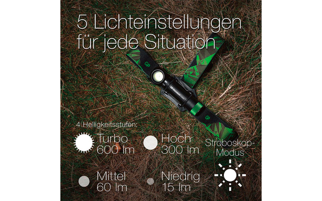 Produktbild GP Batteries CH35 Multifunktions-Stirnlampe 600 Lumen mit USB-Ladefunktion 1