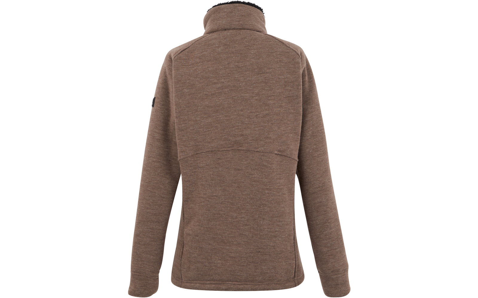 Braune Jacke von hinten mit Stehkragen