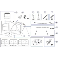 Thule Tent Poles Dachbogen Zeltgest&auml;nge 9 mm Ersatzteilnummer 1500602781