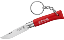Opinel N°04 Taschenmesser mit Schlüsselanhänger Klingenlänge 5 cm rot