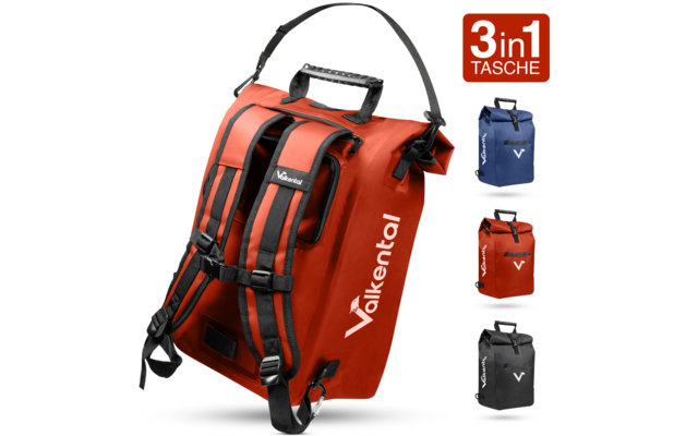 Valkental ValkOne 3-in-1 bike bag 25 liters red