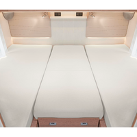 Set de draps-housses 3 pièces pour lits arrière gris