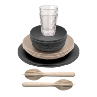 Koziol serviesset 10-delig Skagen nature ash grey