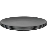 Koziol Tellerset Club Plate 4 teilig flach 260 mm Nature ash grey
