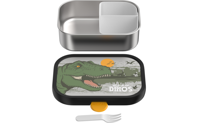 Produktbild Mepal Campus Brotdose Edelstahl mit Bento-Einsatz und Gabel 750 ml 1