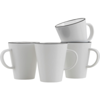 Gimex Linea Line Henkelbecher 350 ml 4 St&uuml;ck schwarz