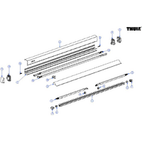 Thule housing upper part for awning Omnistor 3200 1.9 meter - color anthracite Thule spare part number 1500603507