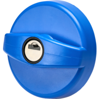 STS tankdopsluiting voor vers water, met ventilatie, STS/Zadi cilinder, 1 cilinder/2 poorten, blauw