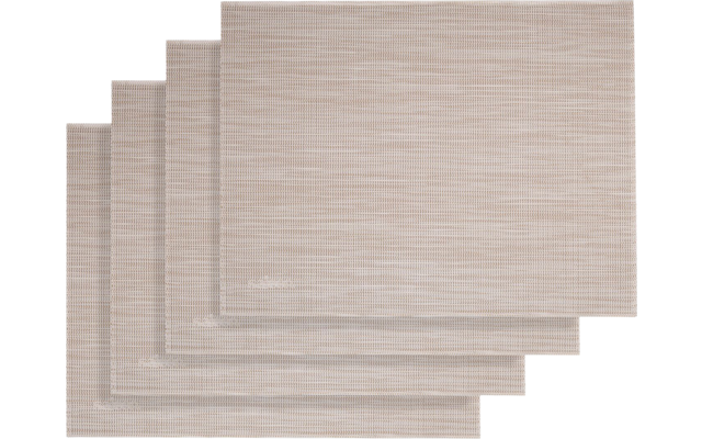 Westmark uni placemat 2 x 32 cm beige wit - 4-delige set