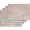 Westmark uni placemat 2 x 32 cm beige wit - 4-delige set