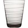 Gimex waterglas Retro Stripes black and white - 2-delige set