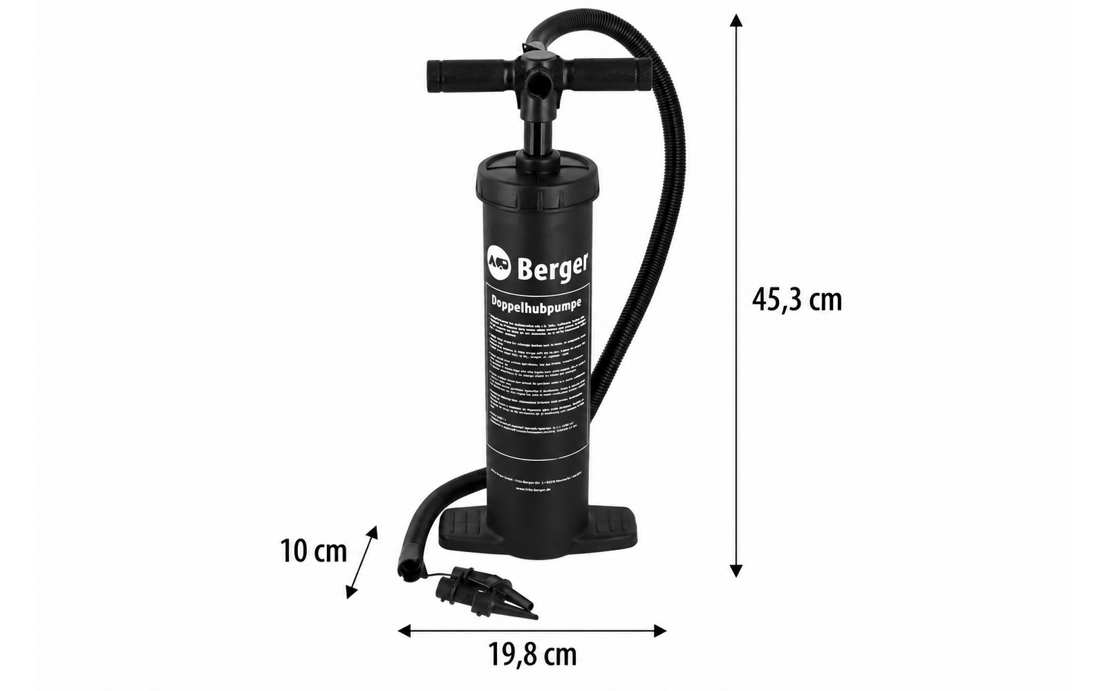 Imagen del producto Bomba de doble carrera Berger incl. aguja de v&aacute;lvula 1