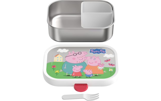 Produktbild Mepal Campus Brotdose Edelstahl mit Bento-Einsatz und Gabel 750 ml 1