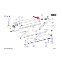 Thule Tuchrollenendkappe rechts passend zu  Omnistor 6502 / 6900