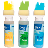 alldoro Kreideroller-Set Stra&szlig;enmalkreide 3-teilig in gelb / gr&uuml;n / blau