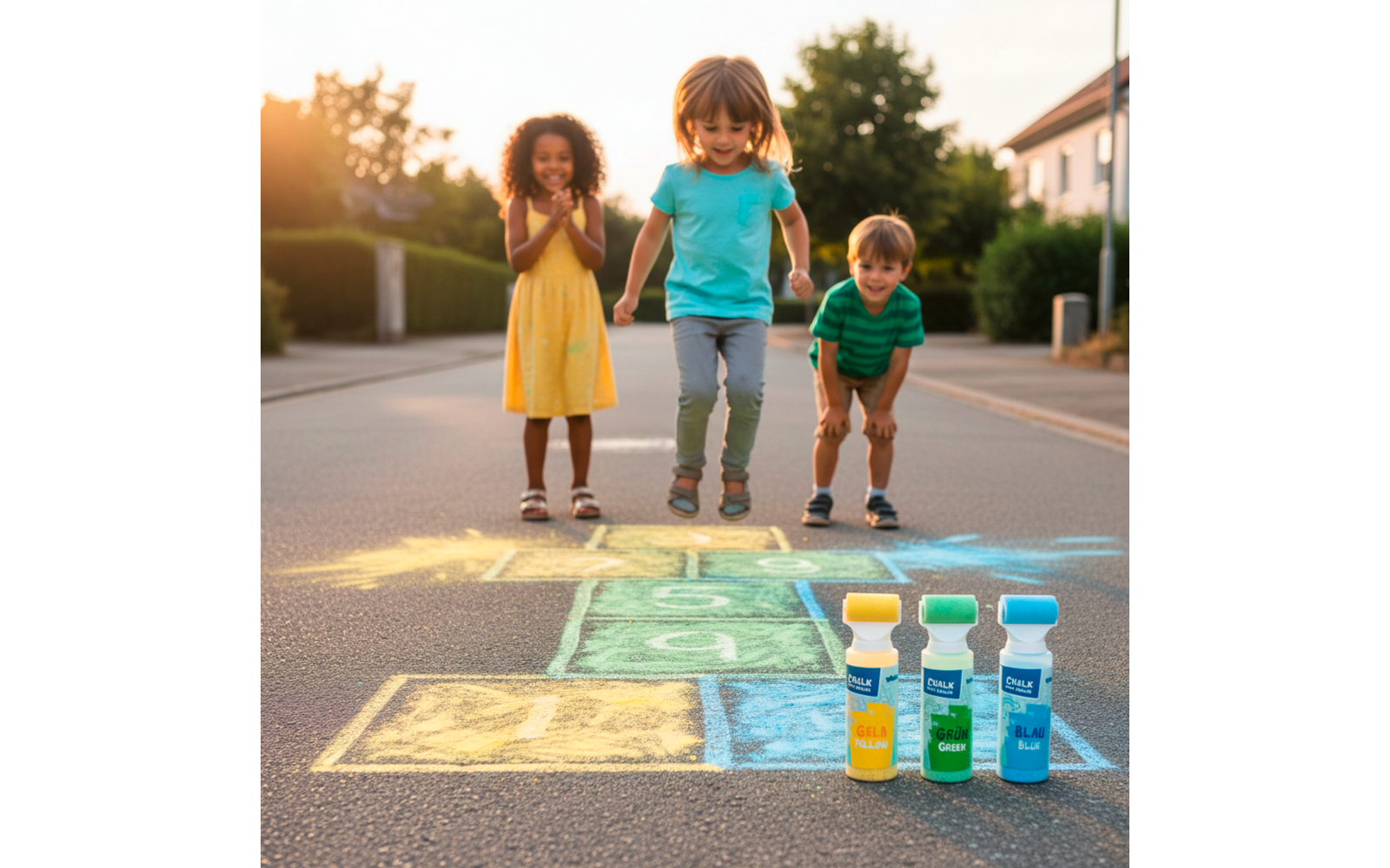 Produktbild alldoro Kreideroller-Set Stra&szlig;enmalkreide 3-teilig in gelb / gr&uuml;n / blau 1