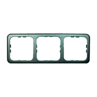 Cadre triple Standard brillant mat lisse vieil argent System 10.000 Inprojal