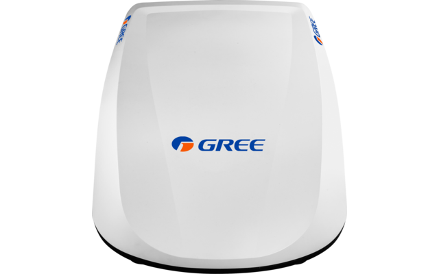 Weiße Klimaanlage von vorne mit GREE-Logo