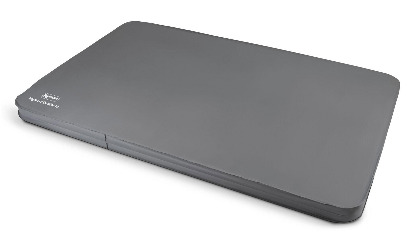 Flache graue rechteckige matte Oberfläche auf weißem Hintergrund