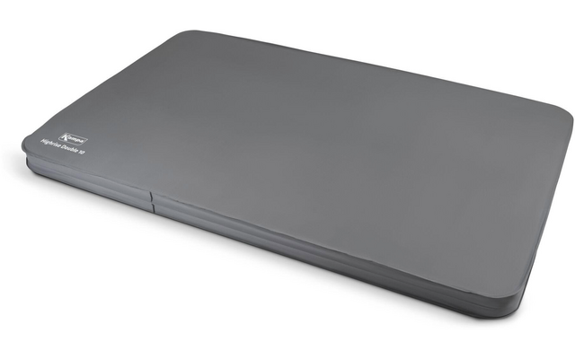 Flache graue rechteckige matte Oberfläche auf weißem Hintergrund