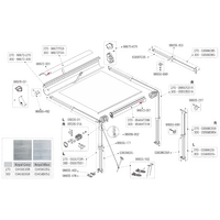 Barre de traction Fiamma et pied de support gauche 270 pour F35 Pro article n&deg; 05557C01- Fiamma