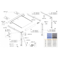 B&eacute;quille de support Fiamma 280 / 440 gauche int&eacute;rieur pour CS / F35 article n&deg; 03839C05-Fiamma