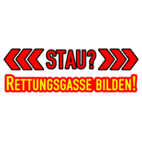 Schütz Aufkleber für Fahrzeuge Rettungsgasse bilden 190 x 70 mm
