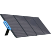 Tragbares Solarpanel mit Ständer und blauem Griff