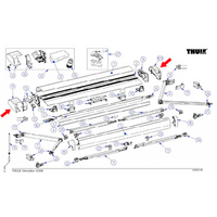 Thule Einddopset voor Omnistor 6300 (LH+RH)
