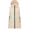 Smanicato trapuntato con cappuccio colore rosa chiaro, cerniera frontale nera e due tasche con zip oblique