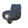 Bromfiets met blauwe hoes