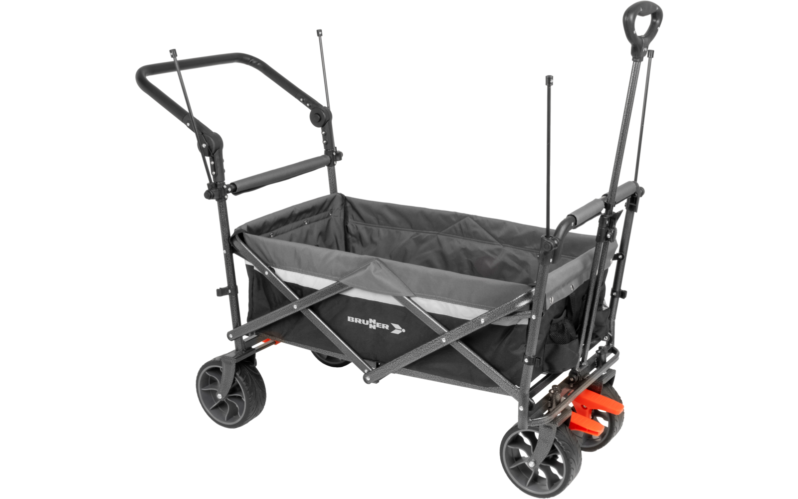 Product afbeelding Brunner Cargo Prime Bollerwagen klappbar schwarz 123 x 54,5 x 99 / 112 cm 1