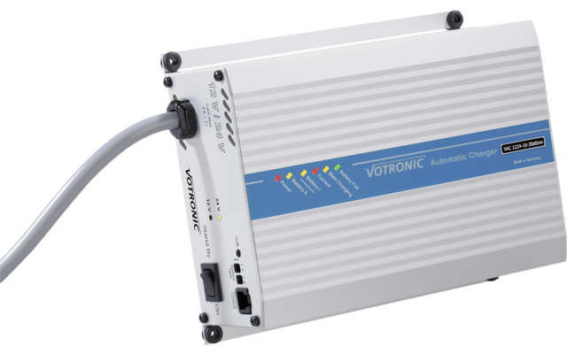 Cargador automático de estación Votronic VAC 1224-16 con cable flexible de aceite de 4 m