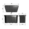 ProPlus Deichsel Aufbewahrungsbox inkl. Montage-Set 320 x 630 x 355 mm 