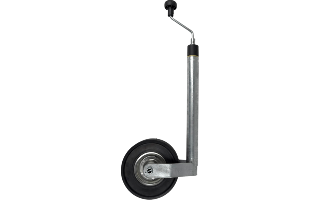 Metallisches Fahrzeugteil mit Rad und gebogenem Griff