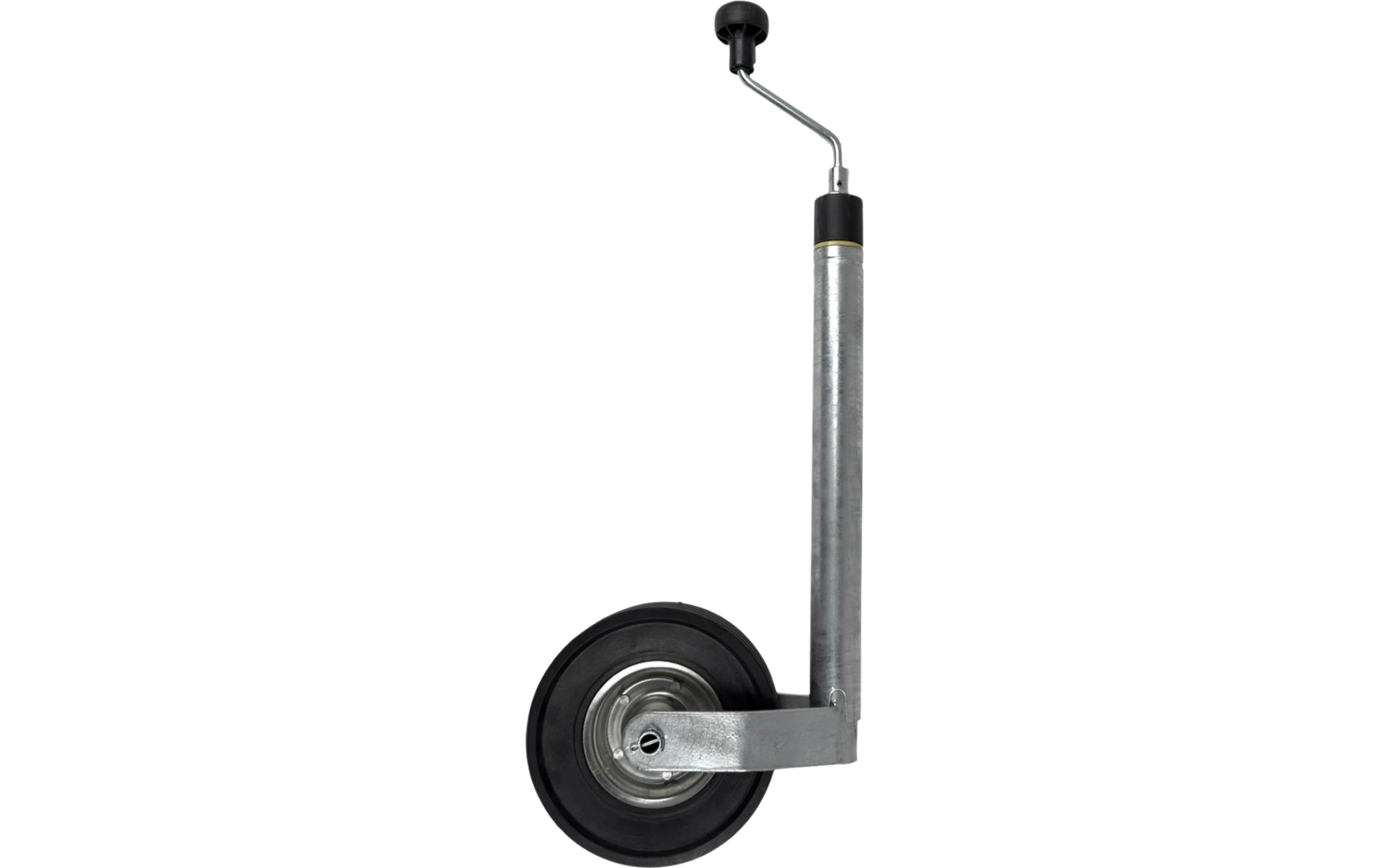 Metallisches Fahrzeugteil mit Rad und gebogenem Griff