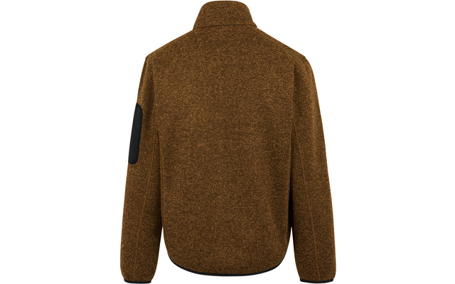 Brauner Pullover mit hohem Kragen von hinten