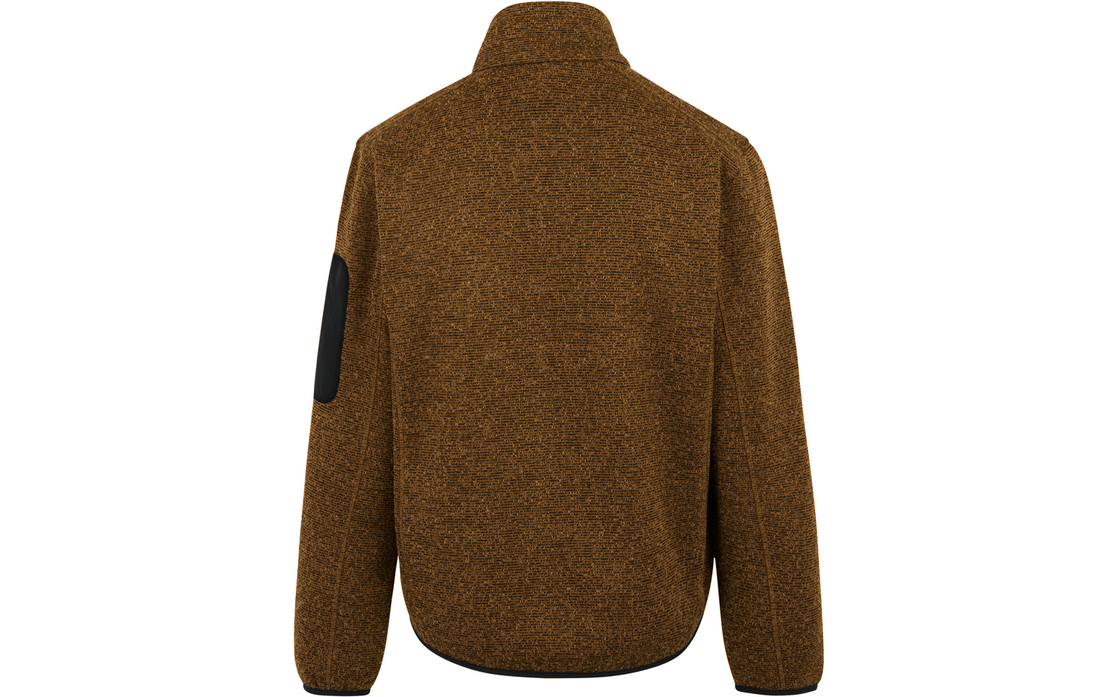 Brauner Pullover mit hohem Kragen von hinten